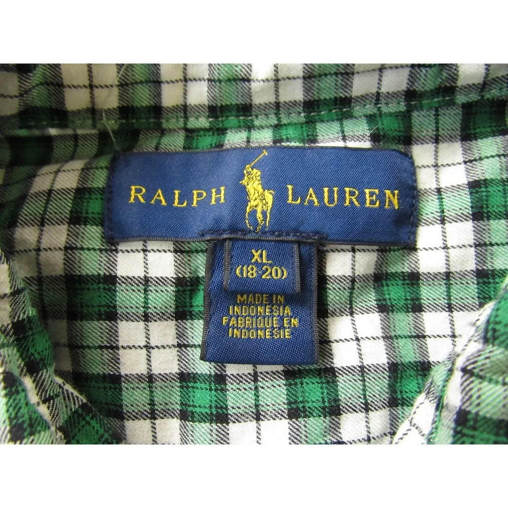 Ralph Lauren Shirt Youth XL‎ 18-20 Lot of 3 Plaid Button Down Long Sleeve Cotton